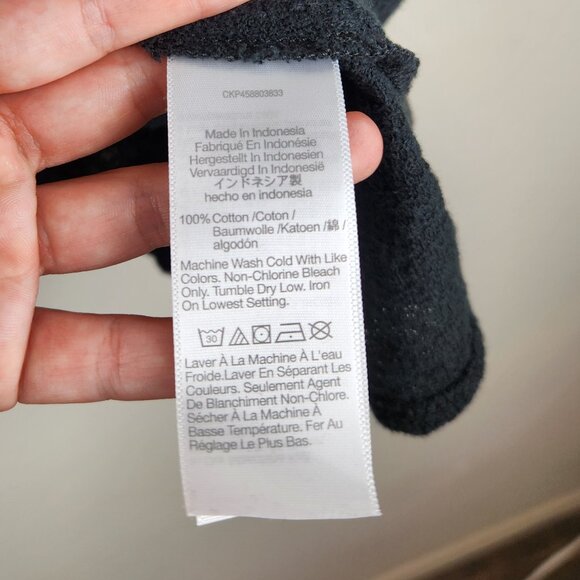 Madewell Black Puff Sleeve Square Neck Peplum Top sz XL - Picture 7 of 8